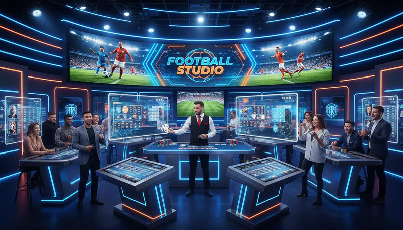 mesa de Football Studio casino en vivo con apuestas Home Away y Draw