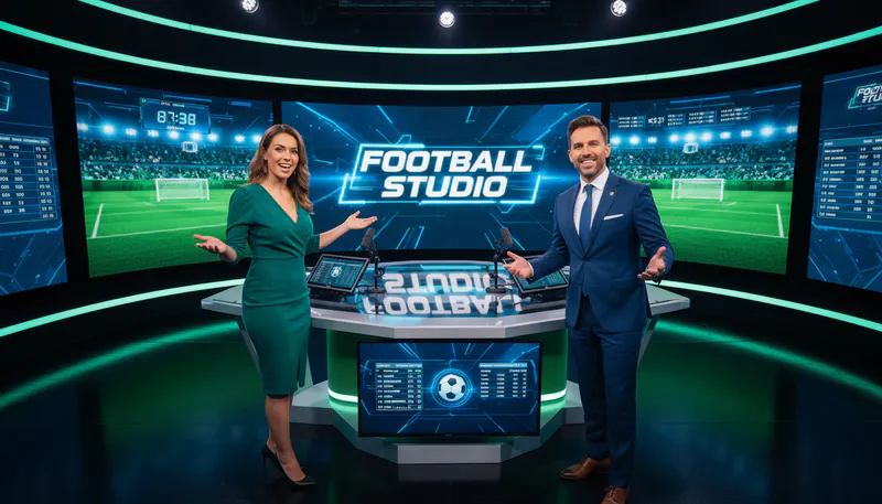 transmisión en vivo de Football Studio con crupier en estudio